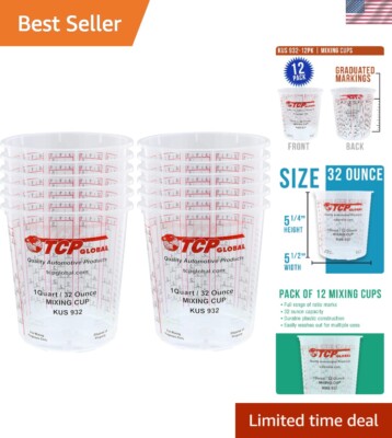 Professional-Grade 32 Oz Mixing Cups - Accurate Gradations for Arts & Crafts