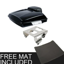 Razor Trunk Backrest Pad Solo Mount Rack Fit For Harley Street Road Glide 14-25