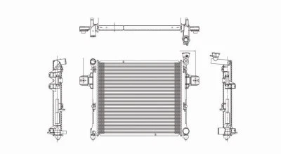 Radiador para 05-08 Jeep Grand Cherokee 3.7/4.7/6.1L V6/V8 fila única Foto 2 de 4