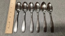 Set of 6 Oneida Community PAUL REVERE Stainless Teaspoons 6" Flatware  14 