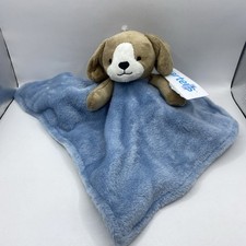 Carter's Brown Puppy Blue Plush Security Blanket Lovey 67782 Tag Damaged. 13  