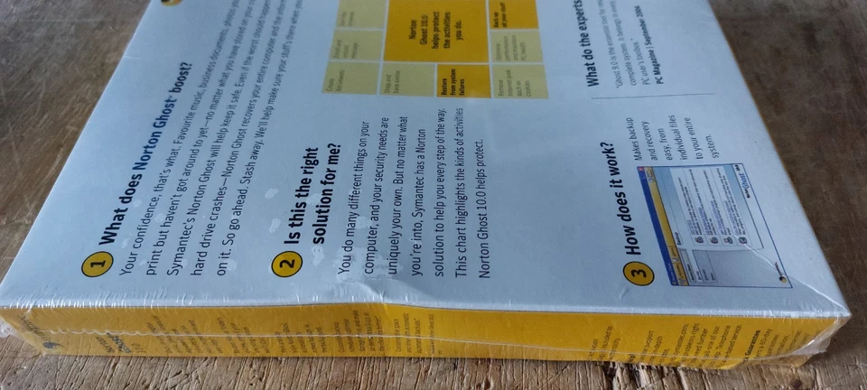 Norton Ghost 10 PC Computer Backup Recovery Windows XP Home Pro 2000 New Sealed - Image 4 of 4