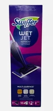 Swiffer Wet Jet Multi-Surface Mopping Kit Includes Mop + 10 Pads + Cleaner