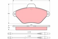 Bremsbelagsatz Scheibenbremse TRW GDB1102 FüR Xantia CitroËN Break Turbo HDI 16V