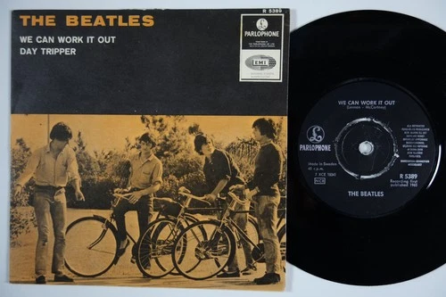 BEATLES We Can Work It Out RARE Sweden 45 ORANGE VARIANT Day Tripper swedish