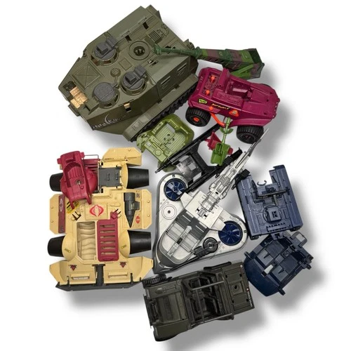 GI Joe 80s Vintage Mixed Lot of Vehicles & Parts - Huge GI Joe Lot