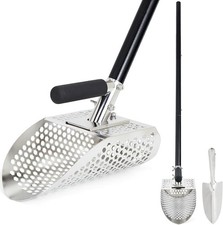 Sand Scoop for Metal Detecting, Metal Detector Scoop with Long Fiberglass Handle
