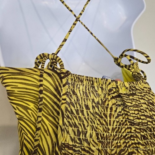 Miss Lola Zebra Print Cami Top Size S-M Y2K Junglecore Festival Rave Mobwife - Picture 7 of 10