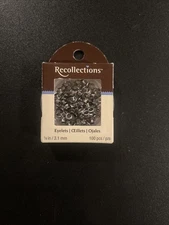 Recollections Metal Eyelets Scrapbooking Crafts 100 Pack Silver 1/8 Inch 3.1 mm