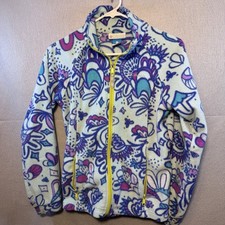 Columbia Fleece Zip-Up Jacket Girls Size 14/16 Blue Multicolored Pattern