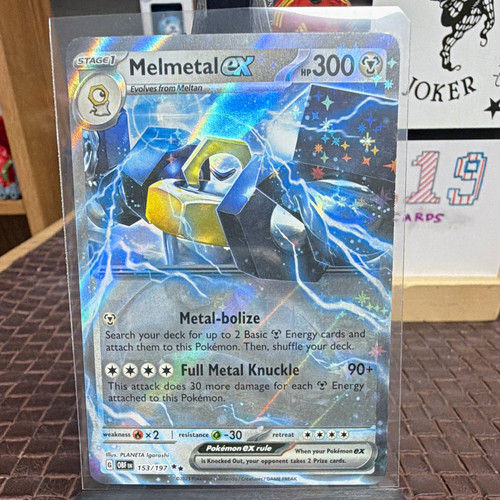The Pokémon Company Melmetal ex 153/197 Obsidian Flames Full Art Holo 300 HP