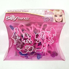 Sillybandz Barbie 24 Pack Shaped Silicone Bracelets NEW