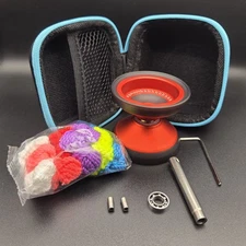 Magicyoyo V13 Deepspin, Resp / Unresp,  Aluminum/ PC  Yo-Yo Kit  Red and Black