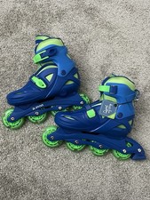 2PM SPORTS Kids Youth Inline Skates Blue Green LARGE Y Summer Outdoor Activity