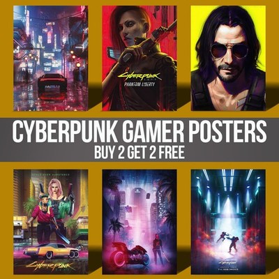 Cyberpunk Wandbild Poster 2077 Phantom Liberty Poster Bild Drucke Deko
