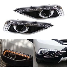 2x Doppelfarbe LED Tagfahrlicht Tagfahrleuchten DRL Für Honda CR-V CRV 2012-2014 2x Doppelfarbe LED Tagfahrlicht Tagfahrleuchten DRL Für Honda CR-V CRV 2012-2014