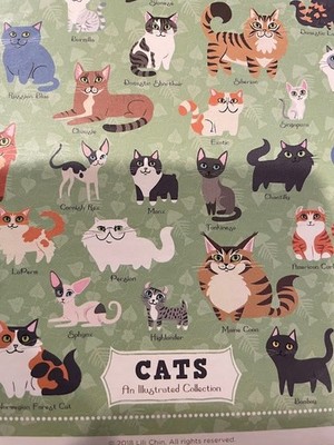 LILI CHIN - ILLUSTRATED COLLECTION  Cat BREEDS  500pc Puzzle Complete with box