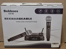 Bekboes Professional Dual Dynamic Handheld UHF Wireless Microphone System. Cd-02
