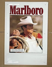 Marlboro Man (1986) Large Metal Sign [34''x 23''] Vintage Tobacco Promo Ltd