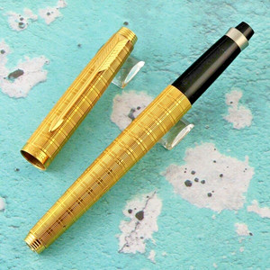 Parker 75 Ecossais Place Vendôme Rollerball Pen 20 MicronGold Plated  France 70s