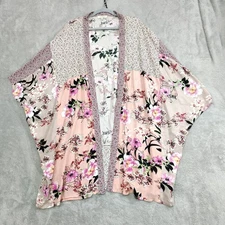 Umgee Floral Patchwork Kimono 1XL/2XL Lightweight Boho Feminine Cottagecore