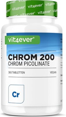Chromium Picolinate 365 Tabletten für Vegetarier 200mcg Chrom Gesundheit