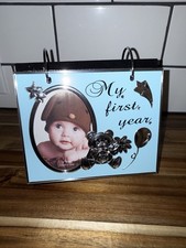 "My First Year" Baby Photo Album Keepsake Blue