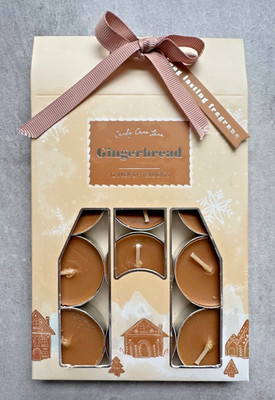 Lebkuchen Duftteelichter | 12er Pack | Geschenkset | Winterduft süß kuschelig