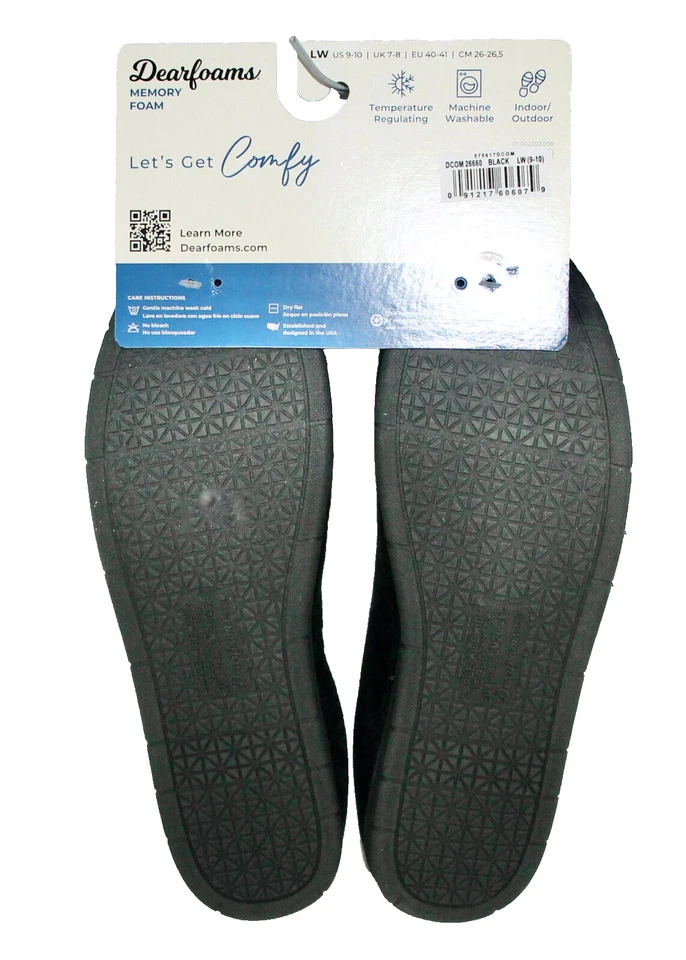 Zapatilla de ballet de espuma viscoelástica DEARFOAMS para mujer talla L 9-10 W terciopelo negro DCOM26660 Foto 4 de 4