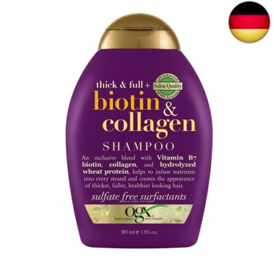 OGX Thick & Full Biotin & Collagen Shampoo (385 ml), nährstoffreiches 