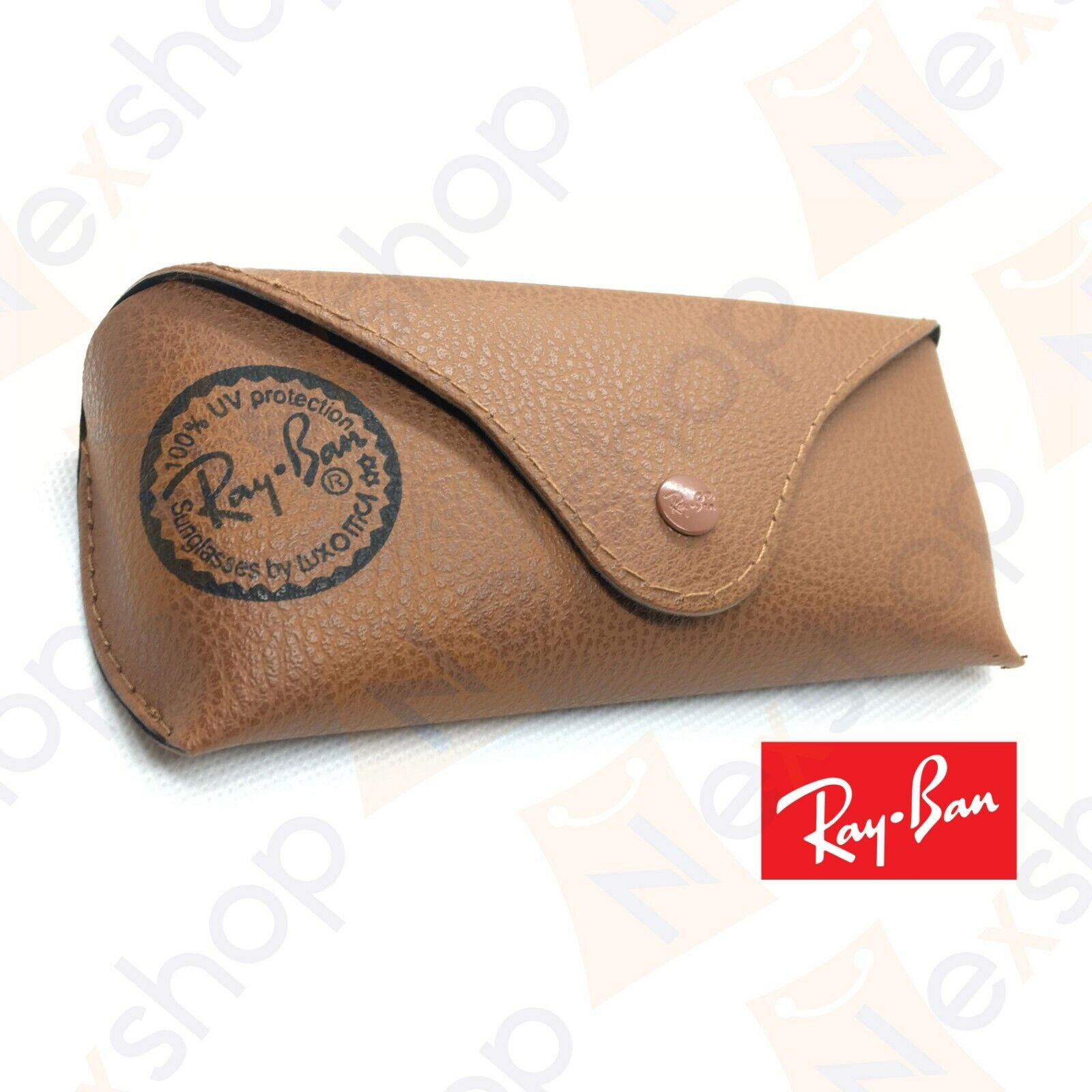 Rayban Sunglasses Eyeglasses Soft Leather Brown Case w/ Cleaning Cloth & GiftBox