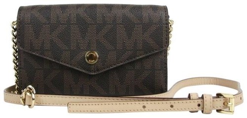 Michael Kors Brown Logo Phone Crossbody, 32F3GELC1B, Originally $148