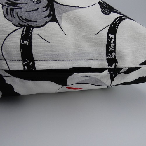 Kissenbezug weiß Gesichter schwarz-weiß Hülle ca.40x40cm - Bild 7 von 7