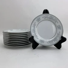 MIKASA Dresden Rose L9009 Bread & Butter Plates 6-3/8" Set of 10 Floral Japan