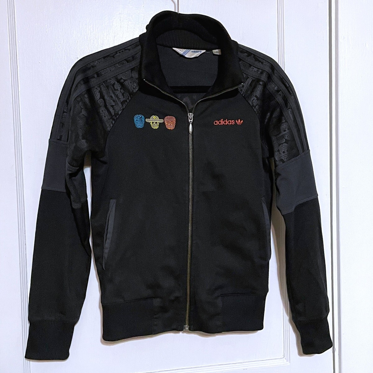 トップス adidas Mexican skull track jacket Adidas Day of The Dead Track Jacket S Black Dia de Los