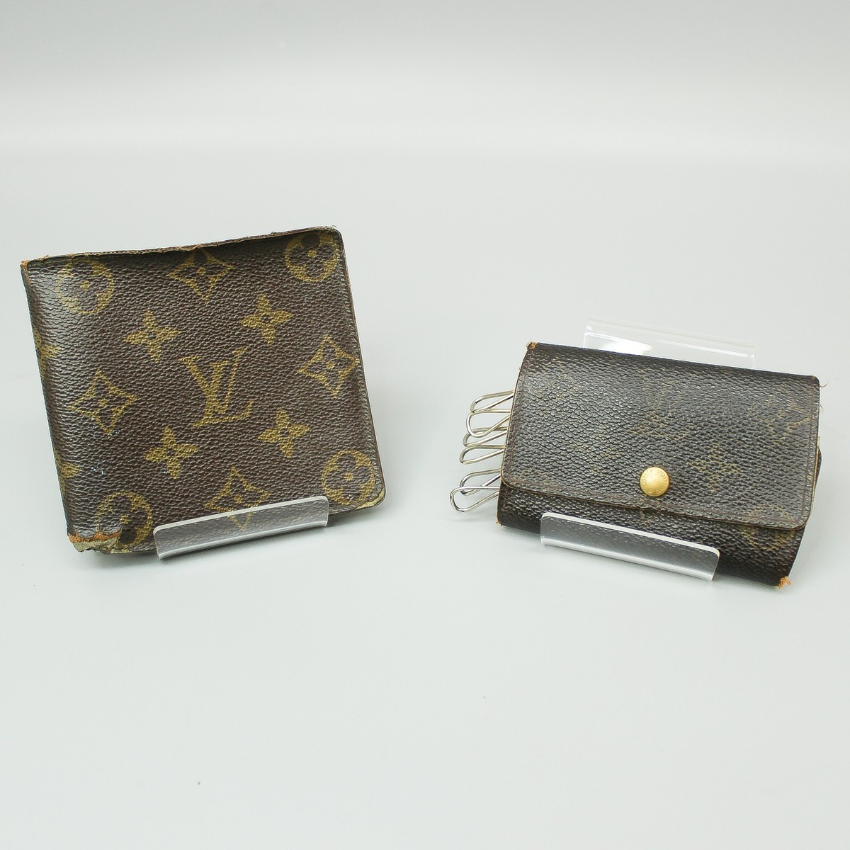 LOUIS VUITTON Monogram Brown Bifold Wallet M61665 & MULTICLES 6