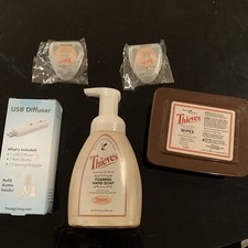 YOUNG LIVING THIEVES FOAMING HAND SOAP, WIPES, DENTAL FLOSS, USB DIFFUSER Retire