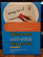 Washable Self Stick Dry Erase Sheets, 5 Count
