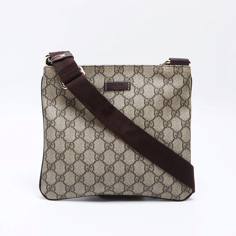 Sac à bandoulière GUCCI GG Supreme PVC marron WS12992