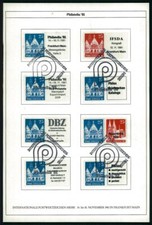 BRD AUSSTELLUNGS-BLATT 1981 PHILATELIA FRANKFURT/MAIN 16 VIGNETTEN R&Ouml;MER ua81