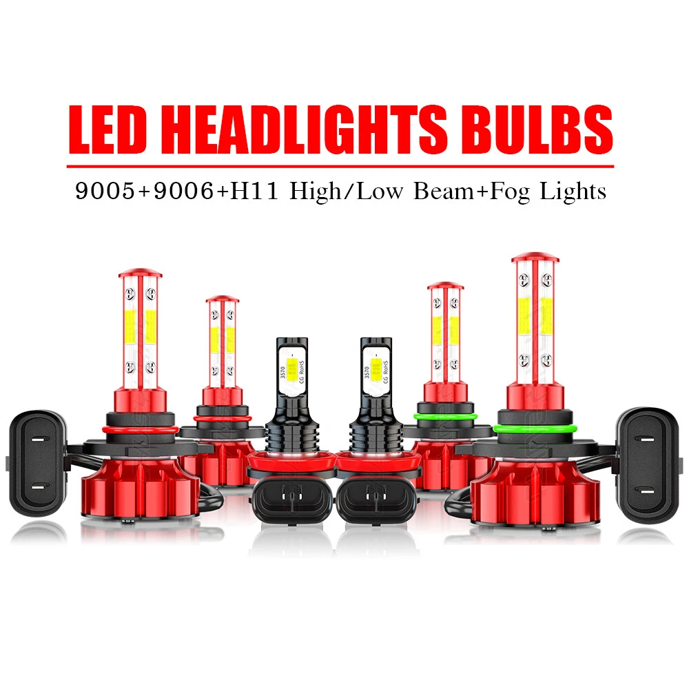 Fit Subaru Impreza 2008 2011 6X LED Headlight Bulbs High Low Beam