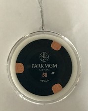 Park MGM Casino Las Vegas $1 Chip Christmas Tree Ornament Holiday Hanging