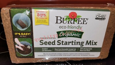 ORGANIC SEED STARTING MIX  from Coconut fiber GREENHOUSE QUALITY, Potting soil
