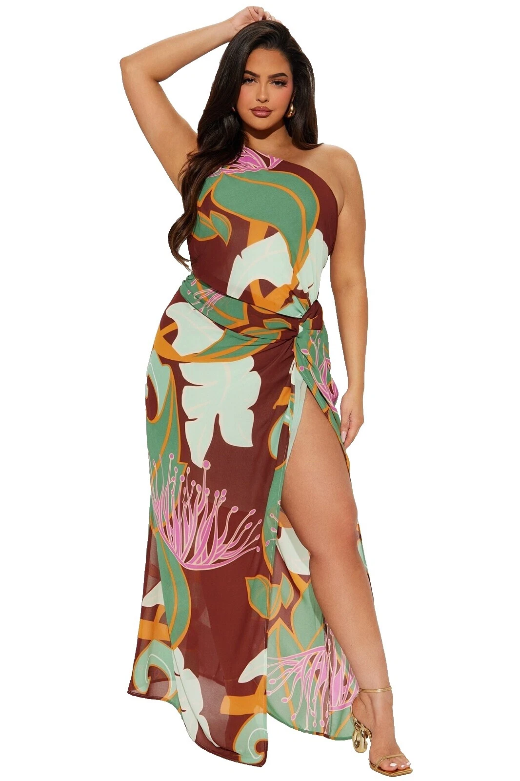 Тропические праздничные/коктейльные платья для женщин