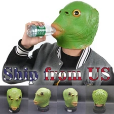 Adult Bizarre Funny Ugly Fish Mask Latex Alien Head For Halloween Cosplay Party