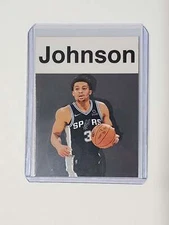 Keldon Johnson Artist Signed Basketball Art Card 1/10