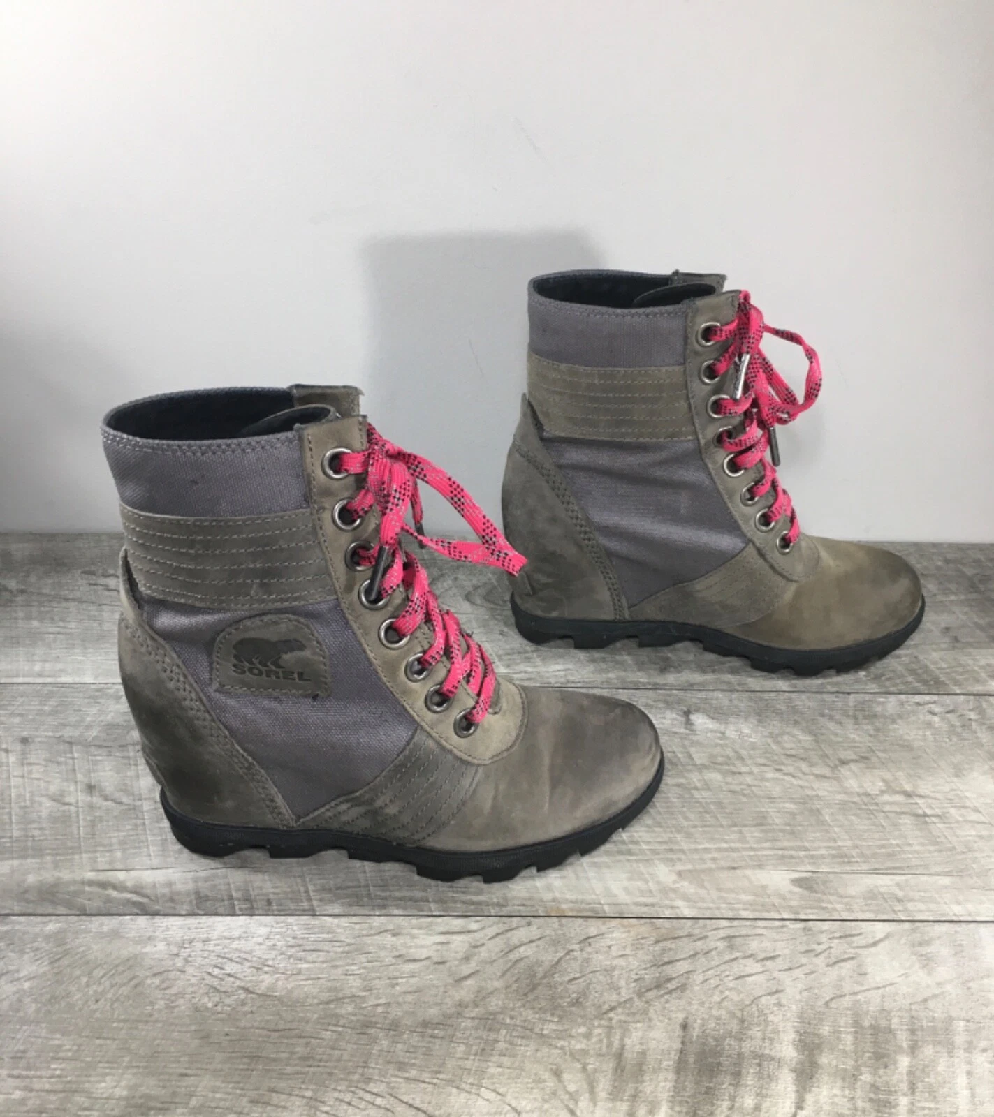 sorel lexie ii leather wedge winter snow boots