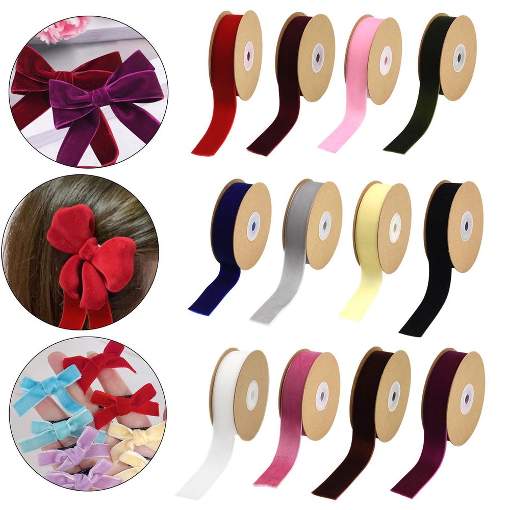 Velvet Ribbon Florist Ribbon DIY Decorative Ribbon Single Face Velvet Ribbon