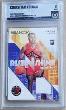 Christian Koloko 2022-23 NBA Hoops Rise N Shine Memorabilia RC #RS-CK GG 9 Mint