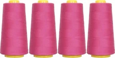 4 BIG CONES RUBY ROSE SERGER SEWING THREAD 2750 YD TEX 27 40S/2-THREADART